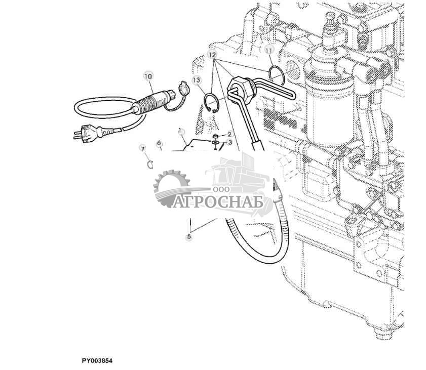 НАГРЕВАТЕЛЬ ОХЛАЖДАЮЩЕЙ ЖИДКОСТИ ДВИГАТЕЛЯ (БЕЗ КОМПЛЕКТА ДЛЯ ХОЛОДНОГО ЗАПУСКА) 